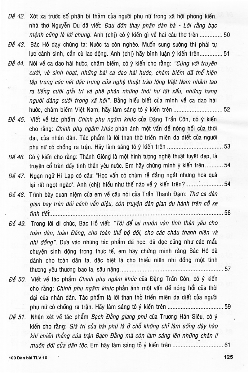 100 dàn bài chi tiết làm văn lớp 10 - Ảnh 5