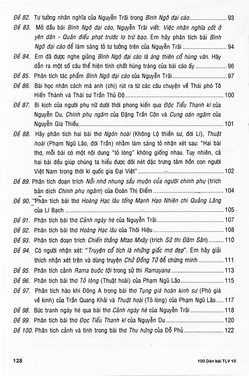100 dàn bài chi tiết làm văn lớp 10 - Ảnh 8