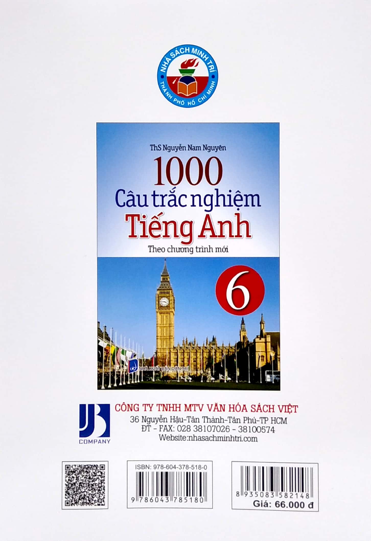 1000 câu trắc nghiệm tiếng anh 6 (theo chương trình mới) (tái bản) - Ảnh 3
