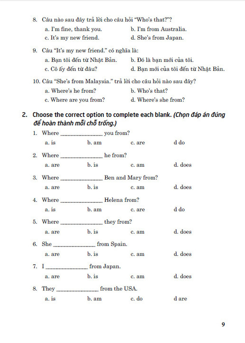 612 câu trắc nghiệm tiếng anh 4 - có đáp án (biên soạn theo sgk tiếng anh 4 - global success) - Ảnh 7