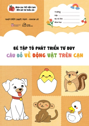 bé tập tô phát triển tư duy - câu đố về động vật trên cạn - Ảnh 2
