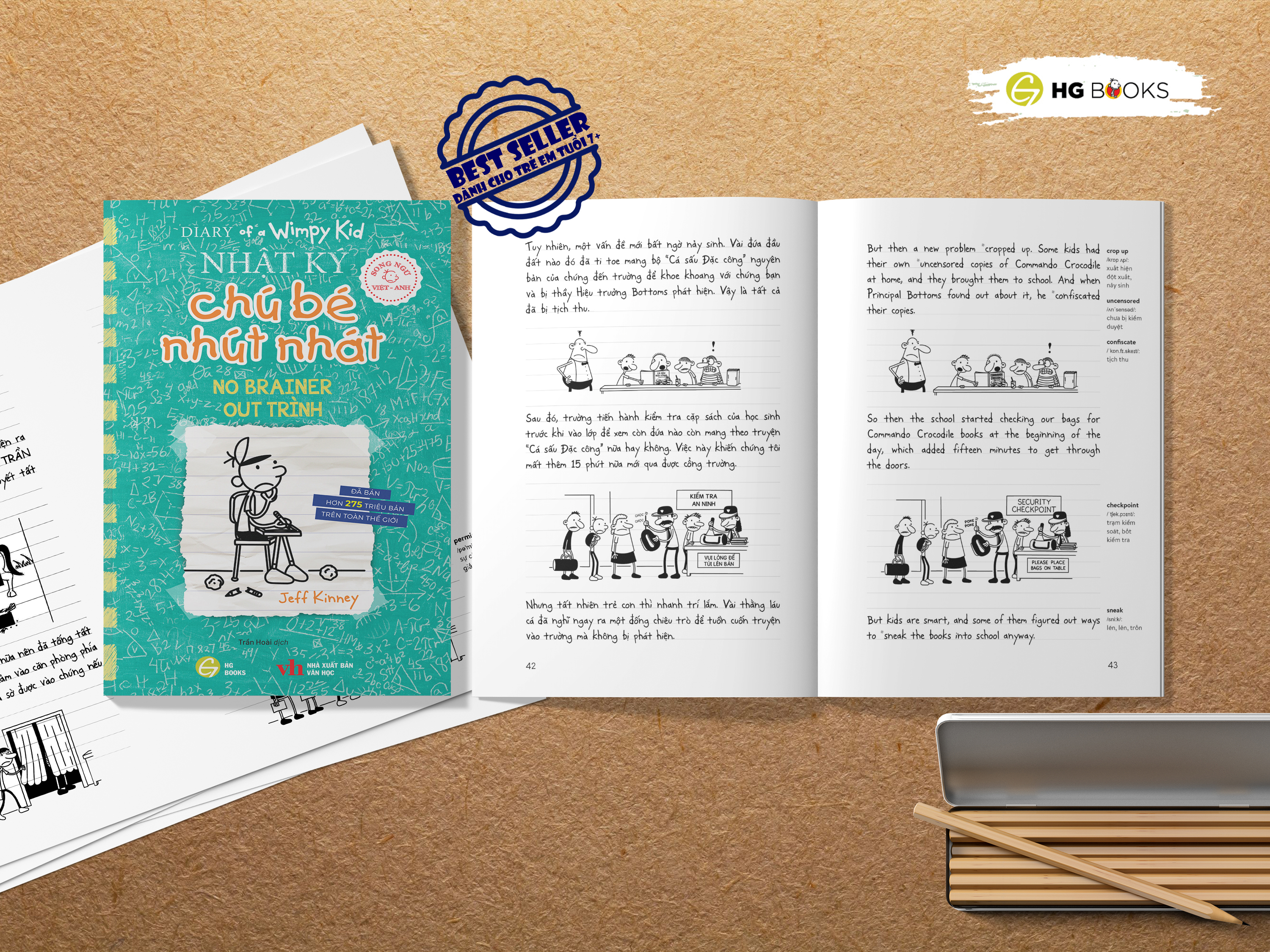 bộ diary of a wimpy kid - nhật ký chú bé nhút nhát - tập 18: out trình - no brainer (song ngữ việt-anh) - Ảnh 5