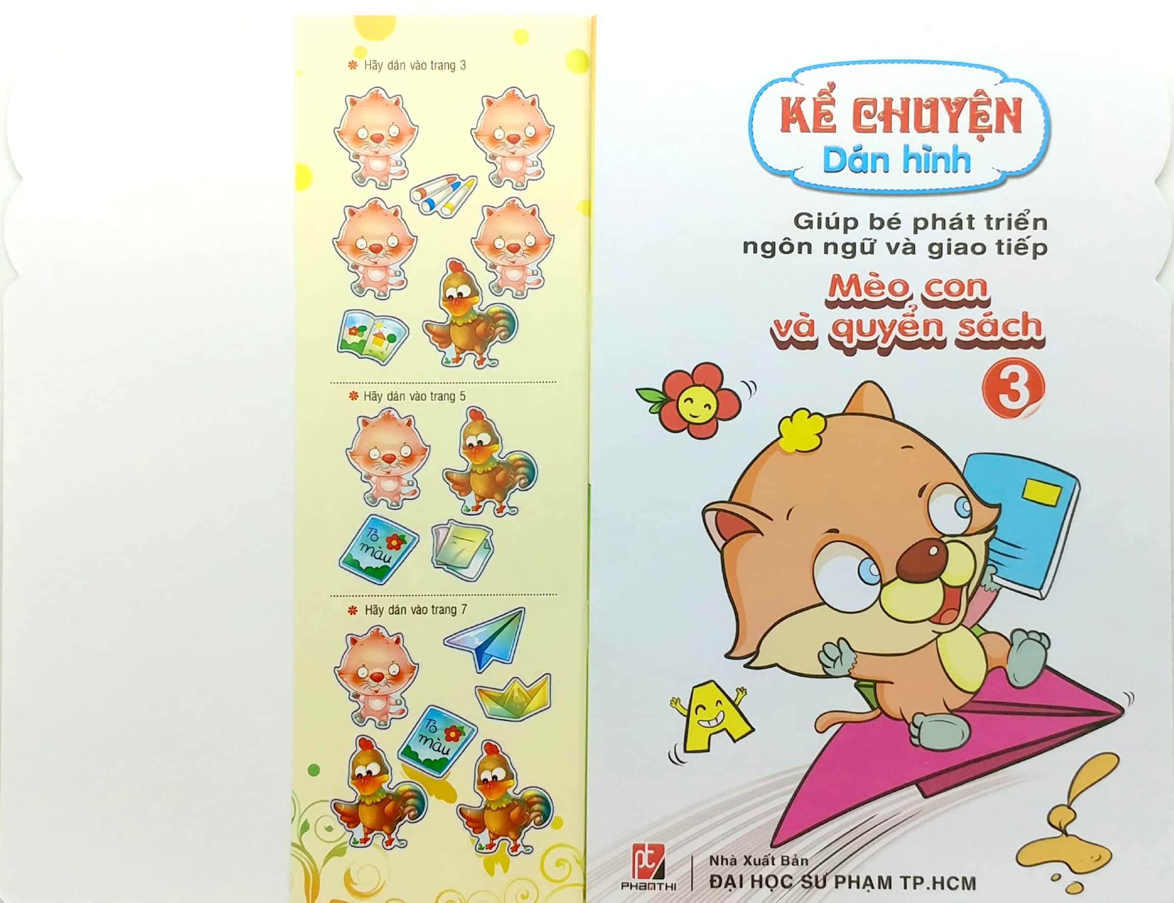 bộ kể chuyện dán hình 3 - mèo con và quyển sách - Ảnh 3