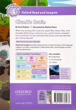 bộ oxford read and imagine level 4: clunk's brain - Ảnh 7