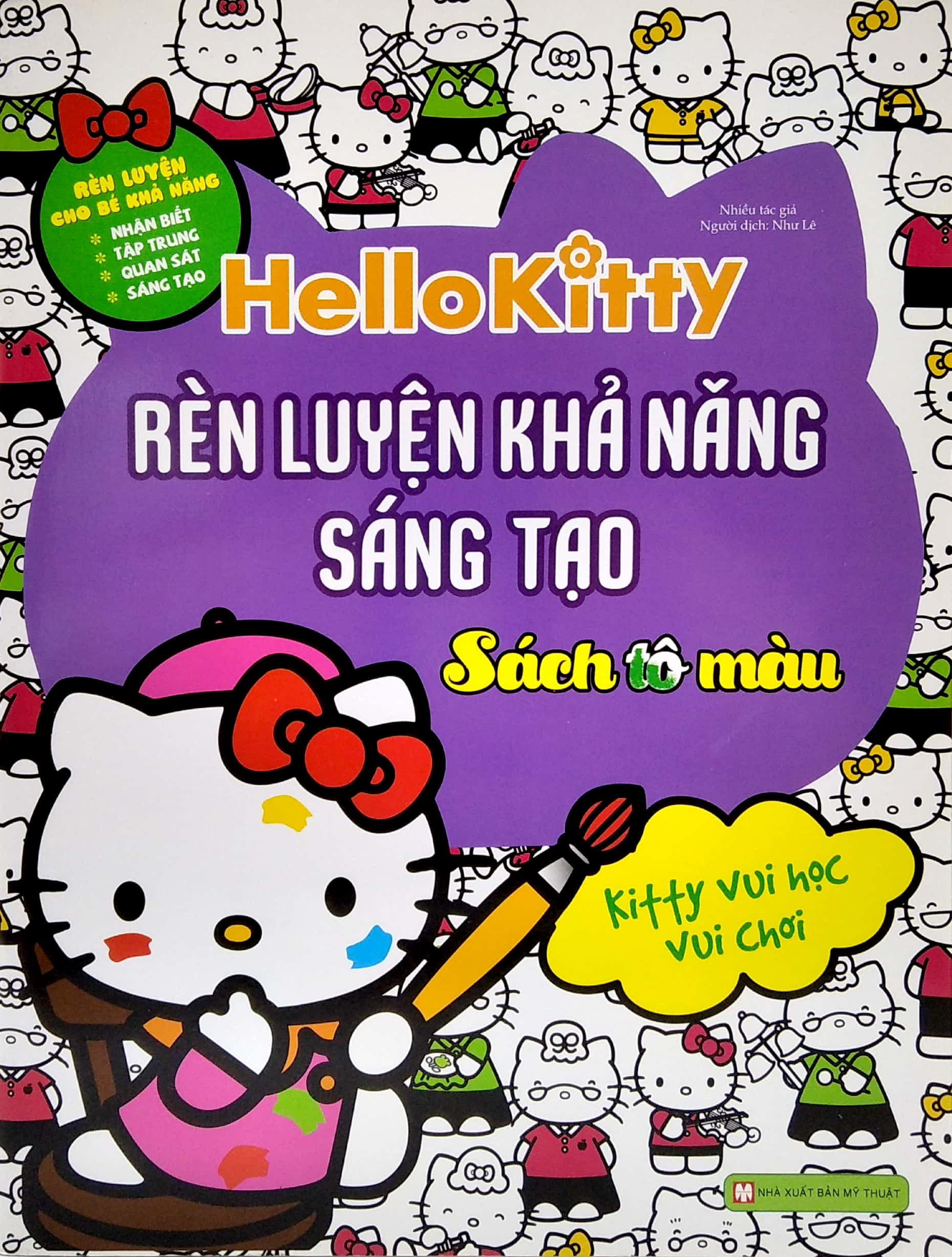 bộ sách hello kitty - rèn luyện khả năng - sách tô màu (bộ 4 cuốn) - Ảnh 6
