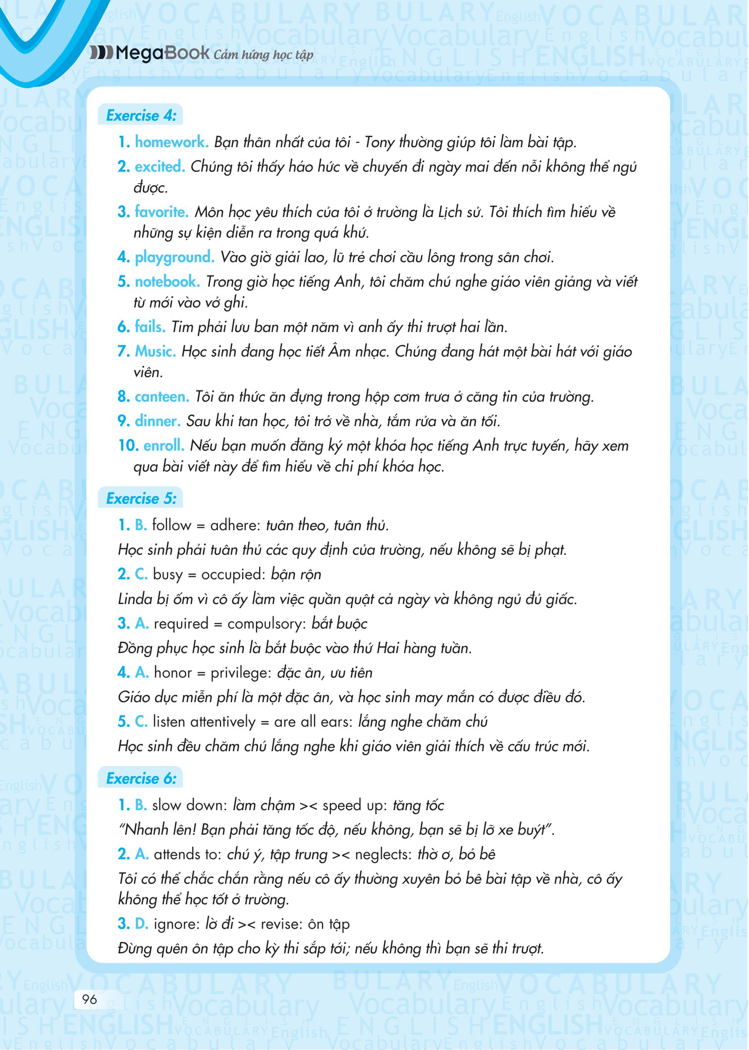 bộ từ vựng tiếng anh nâng cao 6 - Ảnh 14