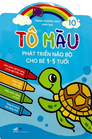 combo bộ tô màu phát triển trí não cho bé 1-5 tuổi (6 cuốn) + bút sáp màu - Ảnh 7