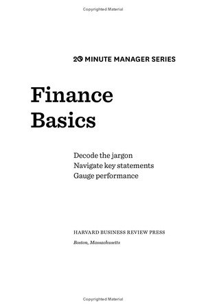 finance basics (hbr 20-minute manager series) - Ảnh 4