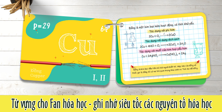 flashcard vui học hóa: nguyên tố - hợp chất hóa học - Ảnh 28