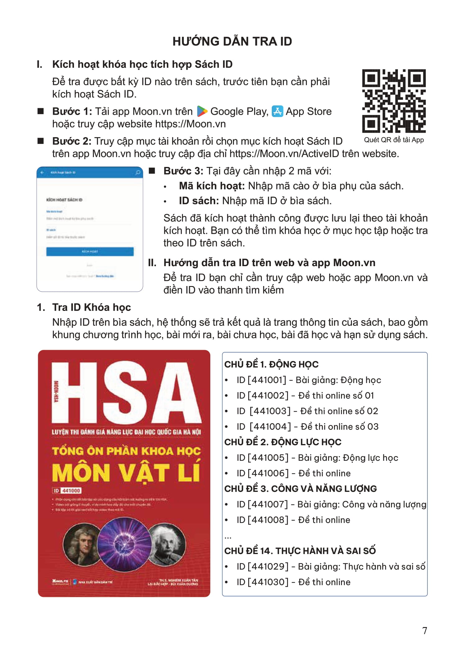 HSA - Luyện Thi Đánh Giá Năng Lực Đại Học Quốc Gia Hà Nội - Tổng Ôn Phần Khoa Học - Môn Vật Lí - Ảnh 7
