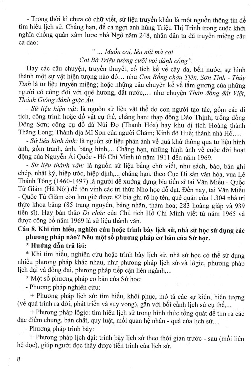 hướng dẫn trả lời câu hỏi tự luận và trắc nghiệm lịch sử 10 (biên soạn theo chương trình giáo dục phổ thông mới - định hướng phát triển năng lực) - Ảnh 8