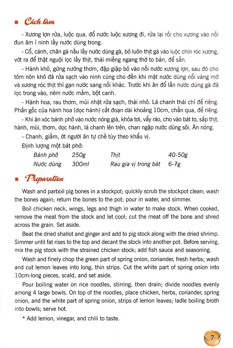 Món Ăn Việt Nam - Vietnamese Cuisine (Song Ngữ Việt-Anh) - Ảnh 6