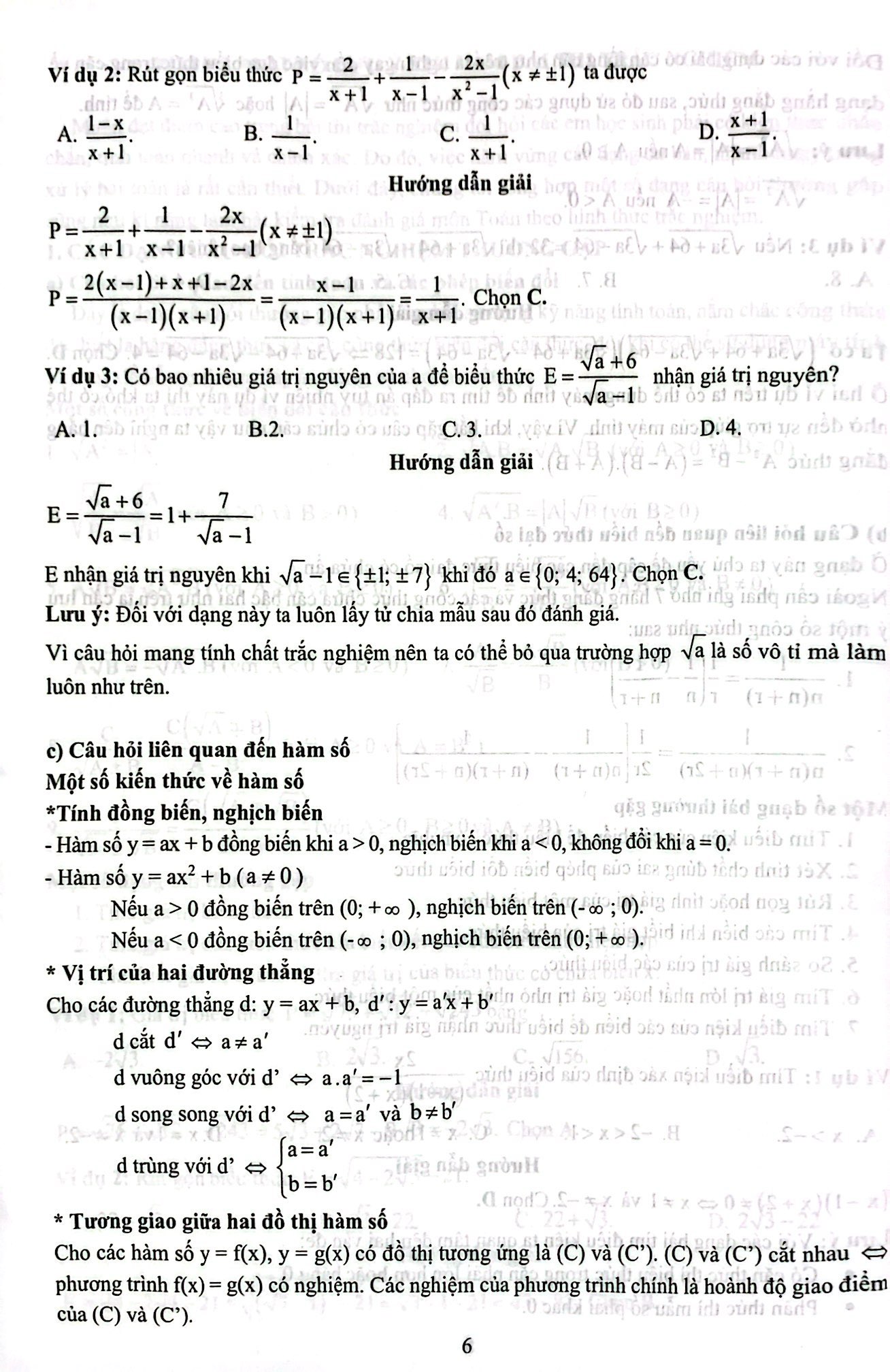 ôn thi vào lớp 10 thpt môn toán - bài thi trắc nghiệm - Ảnh 6