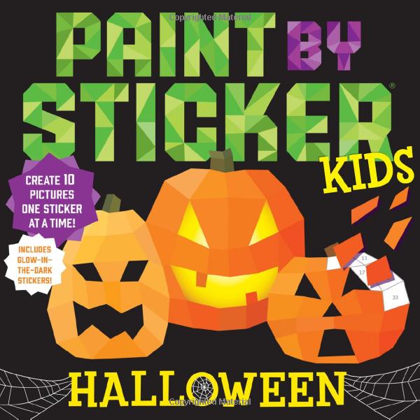 paint by sticker kids: halloween: create 10 pictures one sticker at a time! - Ảnh 2