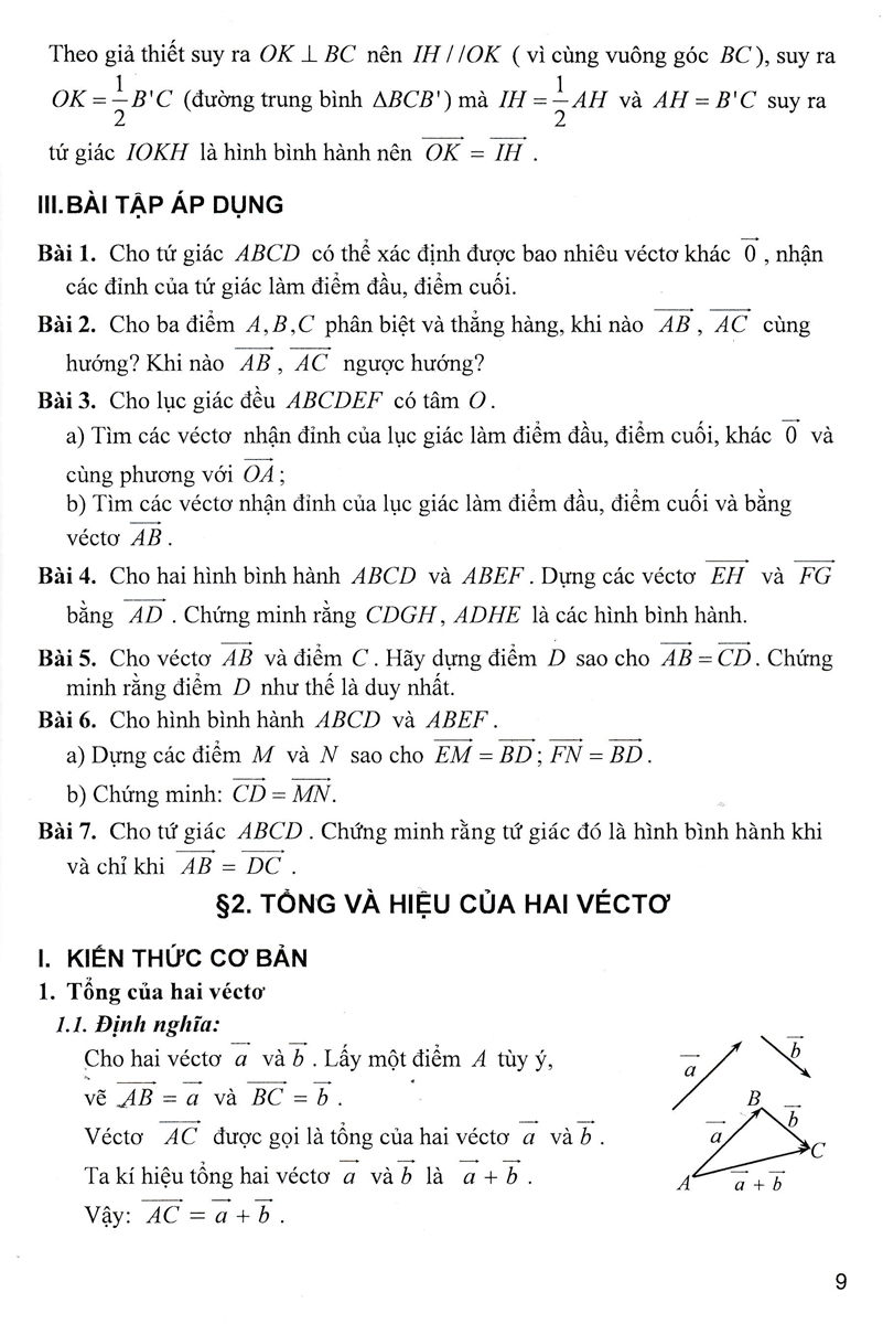 phương pháp giải toán chuyên đề hình học lớp 10 (biên soạn theo chương trình giáo dục phổ thông mới - dùng chung cho các bộ sgk hiện hành) - Ảnh 7