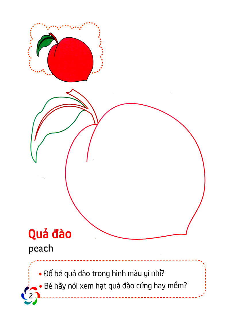 tập tô màu và nhận biết thế giới xung quanh - các loại quả - Ảnh 3