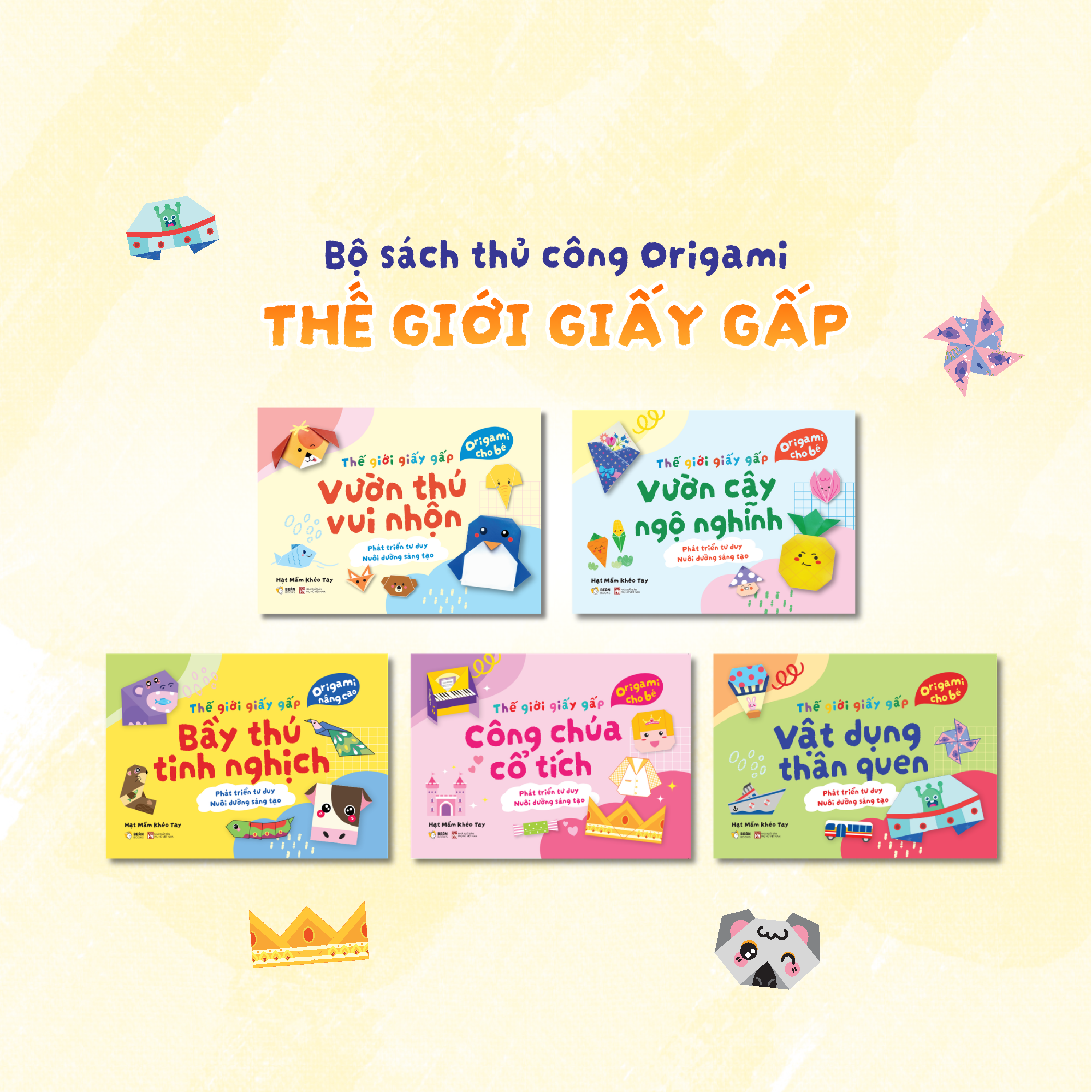 Thế Giới Giấy Gấp - Origami Cho Bé - Bầy Thú Tinh Nghịch - Ảnh 5