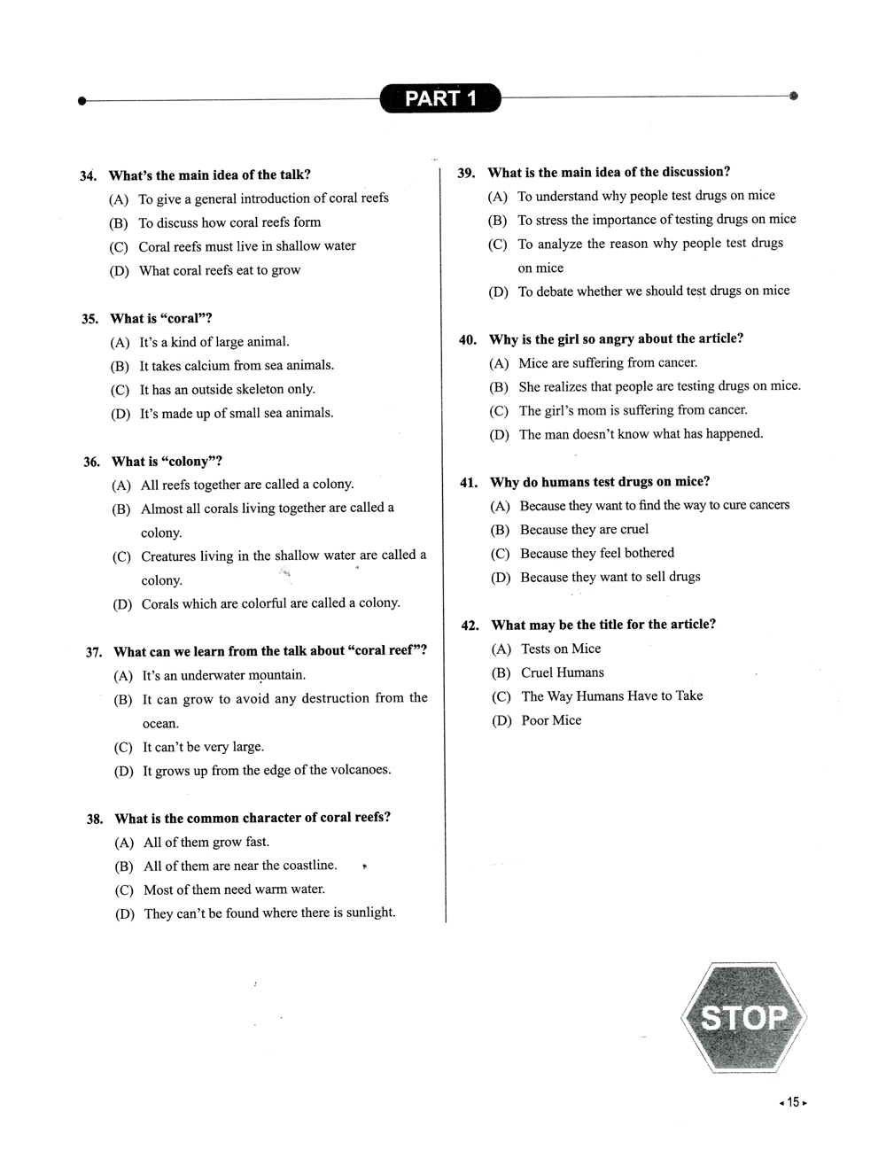 toefl junior - 10 practice tests (kèm cd) - Ảnh 11
