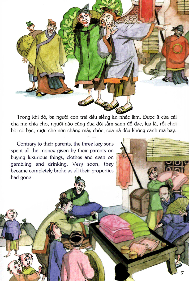 tranh truyện dân gian việt nam - cha mẹ nuôi con bằng trời bằng bể (tái bản 2024) - Ảnh 8