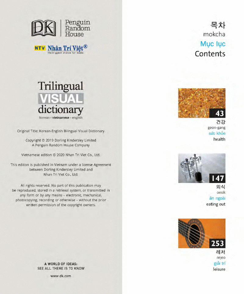 visual korean vietnamese english trilingual dictionary - Ảnh 3