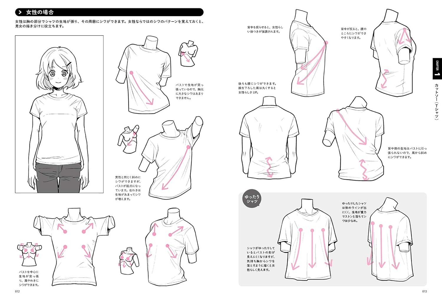 動きとシワがよくわかる 衣服の描き方図鑑 服の仕組みから角度別の描き方まで - ugoki to shiwa ga yoku wakaru ifuku no kakikata zukan - Ảnh 5